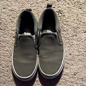 Vans Kids Gray Slip-On Loafers